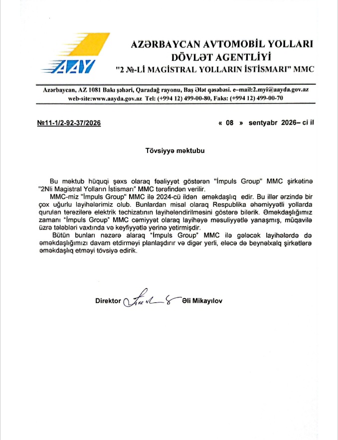 "2№-li Magistral Yolların İstismarı" MMC